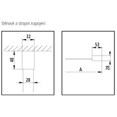 Zástěna Walk-in Wall se stěnovou nebo stropní vzpěrou Kermi Cada XS CKWDW bílá, čiré ESG sklo s úpravou CADAclean 100 x 200 cm