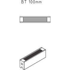 Konvektor Kermi Kompakt KKN10 100 x 2000 mm, 1004W, bílá, s mřížkou, připojení boční vlevo