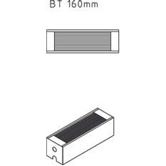 Konvektor Kermi Kompakt KKN16 100 x 2400 mm, 1750W, bílá, s mřížkou, připojení boční vlevo