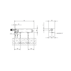 Konvektor Kermi Kompakt Ventil KKV10 150 x 3000 mm, 1773W, bílá, s mřížkou, připojení boční vlevo