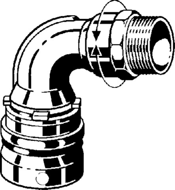 Připojovací oblouk 90° Viega systémové armatury Easytop 9620.1TW 40 x 5/4˝