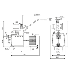 Vysokotlaké odstředivé čerpadlo Wilo HiMulti 3 C 1-43, G 1˝, 1x230V, 400W