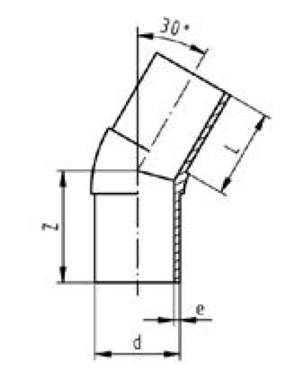Elektrokoleno 30° Wavin PE100, svařování na tupo, SDR17, d 125