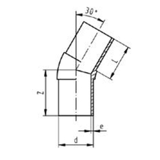 Elektrokoleno 30° Wavin PE100, svařování na tupo, SDR17, d 125