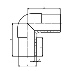 Elektrokoleno 90° Wavin PE100, svařování na tupo, SDR17, d 125