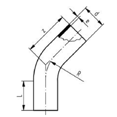 Elektrooblouk 60° Wavin PE100, svařování na tupo, SDR17, d 250