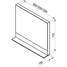 Zrcadlo Ravak Formy 120, dub