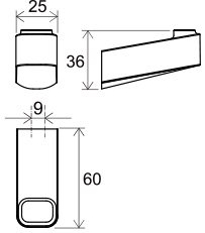 Háček Ravak 10° TD 110.20BL černá