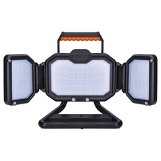 Solight LED reflektor 30W, přenosný, nabíjecí, 3000lm, oranžovo-černý