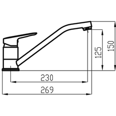 Dřezová baterie Novaservis Metalia 54 chrom