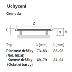 Těleso koupelnové trubkové Isan Grenada 695 x 750 mm, 447 W, elektrické pro systém Nexus, sněhově bílá RAL 9016