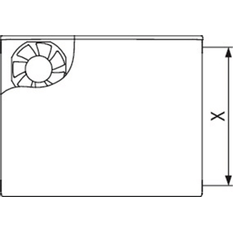 Radiátor Kermi Plan Kompakt x-flair 605 x 1605 mm, 1054 W, bílá (pro tepelná čerpadla)