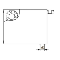 Radiátor Kermi Line-V x-flair PLV 22 levý 605 x 1005 mm, 703 W, bílá (pro tepelná čerpadla)