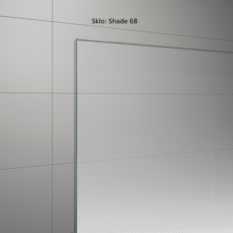 Jednokřídlé dveře Ronal Cadura s pevnou stěnou v rovině - panty vlevo / 1 strana rohového vstupu 750 x 2000 mm, zlatá/sklo Shade