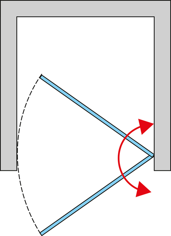 Jednokřídlé dveře Ronal Cadura - panty vpravo / 1 strana rohového vstupu 700 x 2000 mm, zlatá/sklo čiré