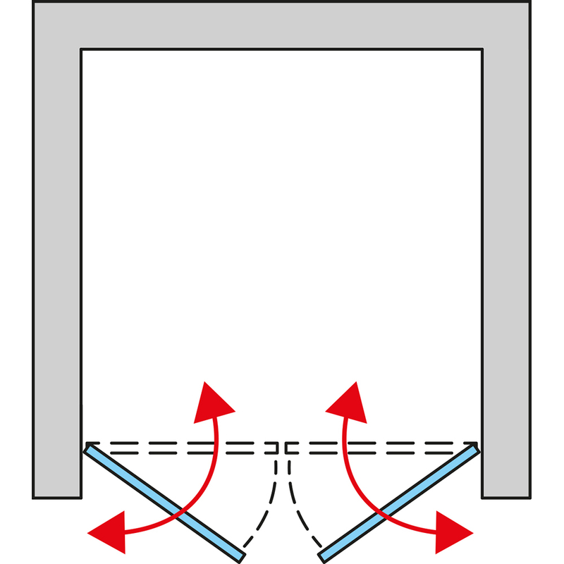 Dvoukřídlé dveře Ronal Cadura 700 x 2000 mm, černá matná/sklo Screen