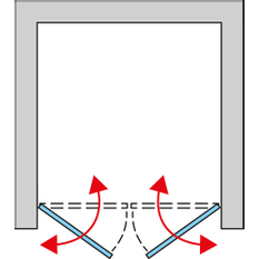 Dvoukřídlé dveře Ronal Cadura 700 x 2000 mm, černá matná/sklo Screen