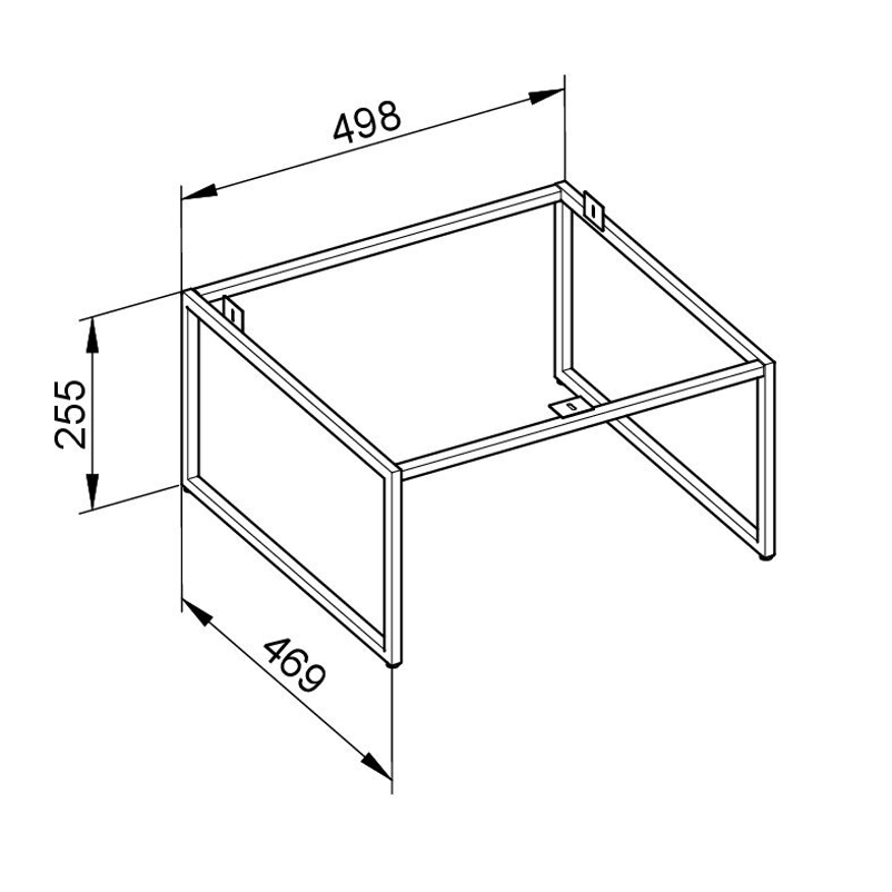 Podstavec Keuco Plan, 500 x 255 x 470 mm, vulkanit