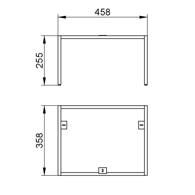 Podstavec Keuco Plan, 460 x 255 x 360 mm, vulkanit