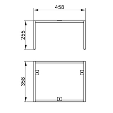 Podstavec Keuco Plan, 460 x 255 x 360 mm, vulkanit