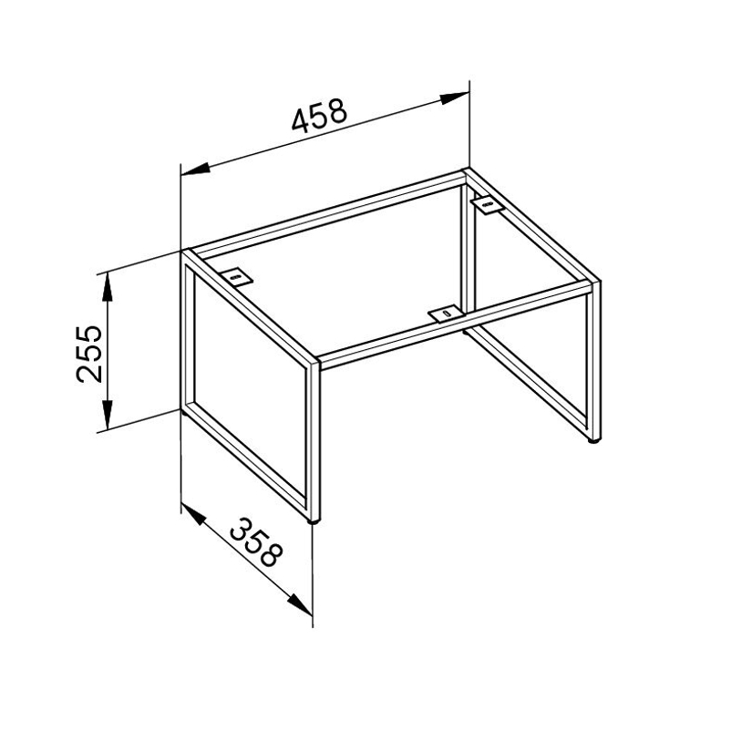 Podstavec Keuco Plan, 460 x 255 x 360 mm, antracitová