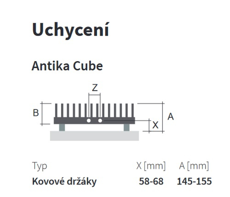 Těleso topné designové Isan Antika Double 1800 x 282 mm, 1127 W, středové připojení, sněhově bílá RAL 9016