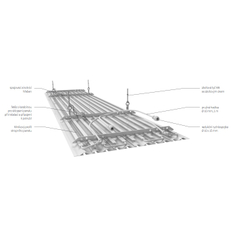 Panel stropní Isan Sofito 721 x 1400 mm, 1000 W, 6 profilů, bílá