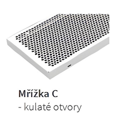 Konvektor samostojný Isan Ecolite Round 300 x 138 x 1200 mm, 882 W, připojení vpravo, bílá