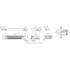 Konvektor podlahový s ventilátorem pro topení a chlazení Isan Termo FRC 100 x 175 x 800 mm, 926 W, připojení vlevo, výměník ocelový, mřížka Natur příčná rolovací hliník