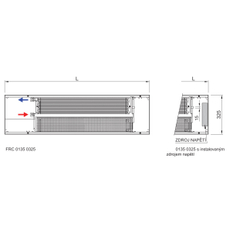 Konvektor podlahový s ventilátorem a s instalovaným zdrojem napětí pro topení a chlazení Isan Termo FZC 135 x 325 x 900 mm, 2588 W, připojení vlevo, výměník ocelový, mřížka Natur příčná rolovací hliník