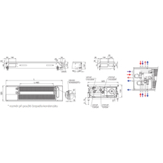 Konvektor podlahový s ventilátorem pro topení a chlazení Isan Termo FRC 135 x 325 x 1800 mm, 4112 W, připojení vlevo, výměník ocelový, mřížka Natur příčná rolovací hliník