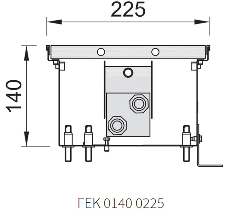 Konvektor podlahový elektrický s regulátorem Isan Termo FEK 140 x 225 x 800 mm, 250 W, připojení vpravo, výměník ocelový, mřížka Natur příčná nerolovací hliník