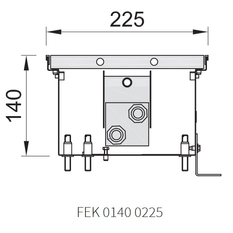 Konvektor podlahový elektrický s regulátorem Isan Termo FEK 140 x 225 x 800 mm, 250 W, připojení vpravo, výměník ocelový, mřížka Natur příčná nerolovací hliník