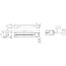 Konvektor podlahový elektrický s regulátorem Isan Termo FEK 140 x 225 x 800 mm, 250 W, připojení vpravo, výměník ocelový, mřížka Natur příčná nerolovací hliník