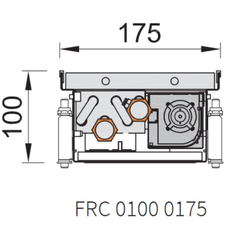 Konvektor podlahový s ventilátorem pro topení a chlazení Isan Termo FRC 100 x 175 x 2400 mm, 5122 W, připojení vpravo, výměník ocelový, mřížka Natur příčná rolovací hliník